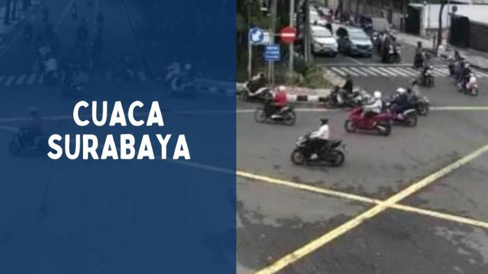 CUACA - Tangkap layar kondisi lalu lintas di Kota Surabaya. Foto ini diambil oleh SURYA.CO.ID pada 15 Januari 2026 lalu