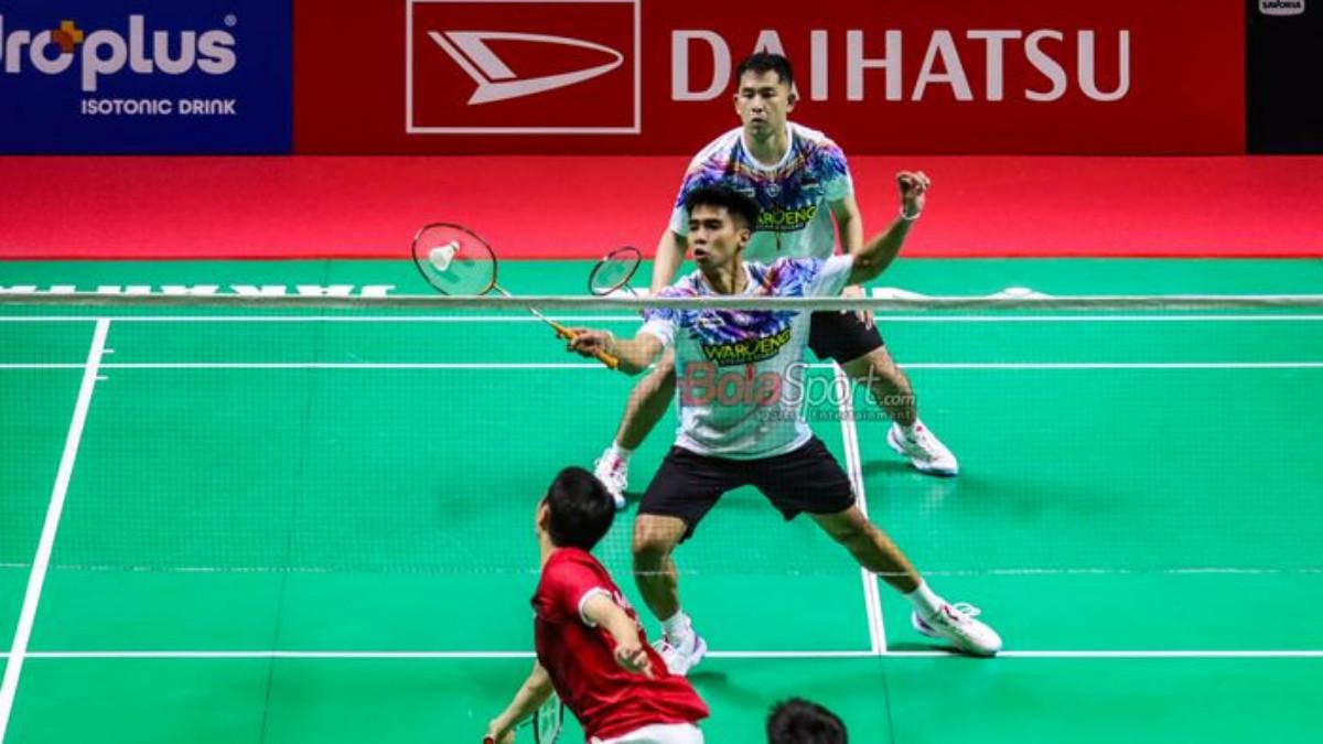 INDONESIA MASTERS 2026 - Ganda putra Indonesia, Sabar Karyaman Gutama/Moh Reza Pahlevi Isfahani, mengalahkan wakil Malaysia pada babak pertama Indonesia Masters 2026.