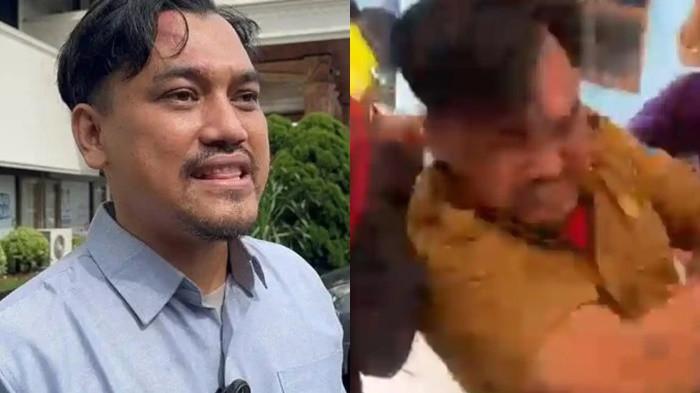 LAPORKAN KEPALA SEKOLAH - Kolase Agus Saputra, guru honorer di Tanjung Jabung Timur, Provinsi Jambi yang menjadi korban pengeroyokan siswanya sendiri. Kini setelah laporkan siswa, Agus polisikan kepala sekolah.