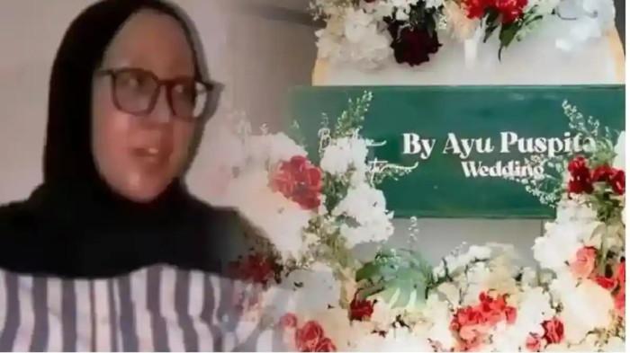 DIGERUDUK KLIEN - Ayu Puspita, pemilik wedding organizer (WO) mengaku kini tak sanggup menyelenggarakan pernikahan kliennya