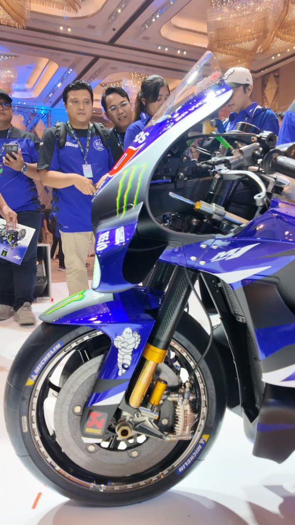 Peluncuran motor baru Yamaha Monster Energy Team untuk MotoGP musim 2026 di Intercontinental, Jakarta Selatan, Rabu (21/1/2026). Foto: Fitra Andrianto/kumparan