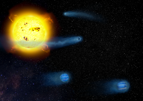 Artist’s illustration of the V1298 Tau planetary system / Astrobiology Center, NINS. 