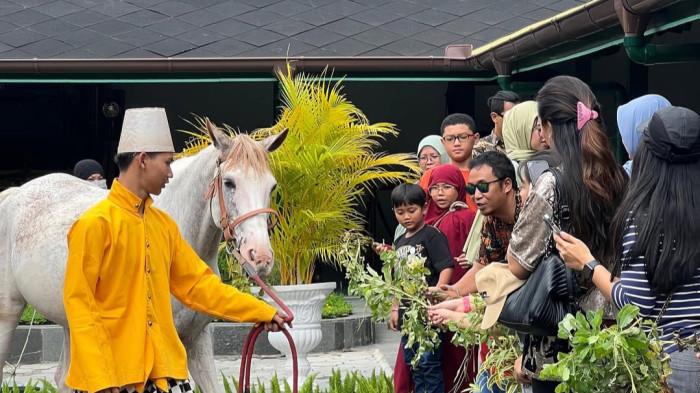 Berkuda di museum kereta kuda Wahanarata