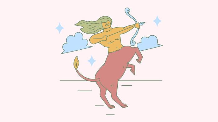 ILUSTRASI ZODIAK SAGITARIUS - Lambang zodiak Sagitarius yang dibuat di Canva pada Senin (25/8/2025).