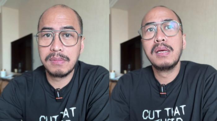 TAK MENYESAL - Kolase Komika Pandji Pragiwaksono dicapture Sabtu (30/8/2025).