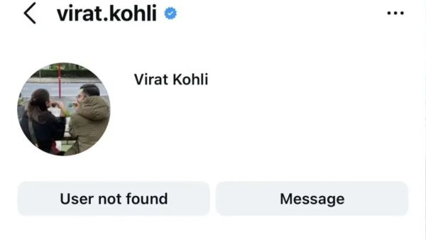 Virat Kohli Instagram account deactivated
