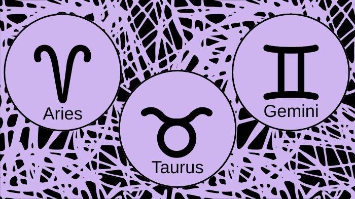 RAMALAN ZODIAK BESOK - Ilustrasi zodiak Aries, Taurus Gemini dibuat dengan Canva. Berikut ramalan zodiak besok Sabtu, 14 Juni 2025.