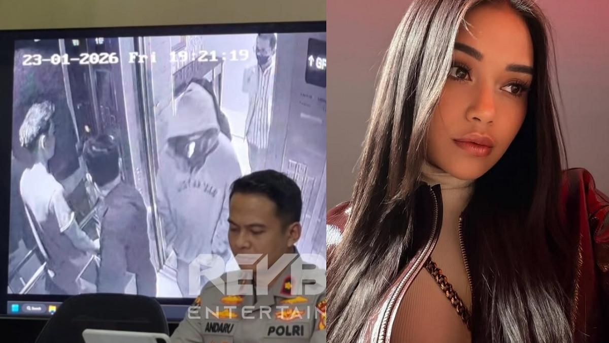 CCTV LULA LAHFAH - Kolase potret CCTV rekam kehadiran Reza Arap dan potret Lula Lahfah