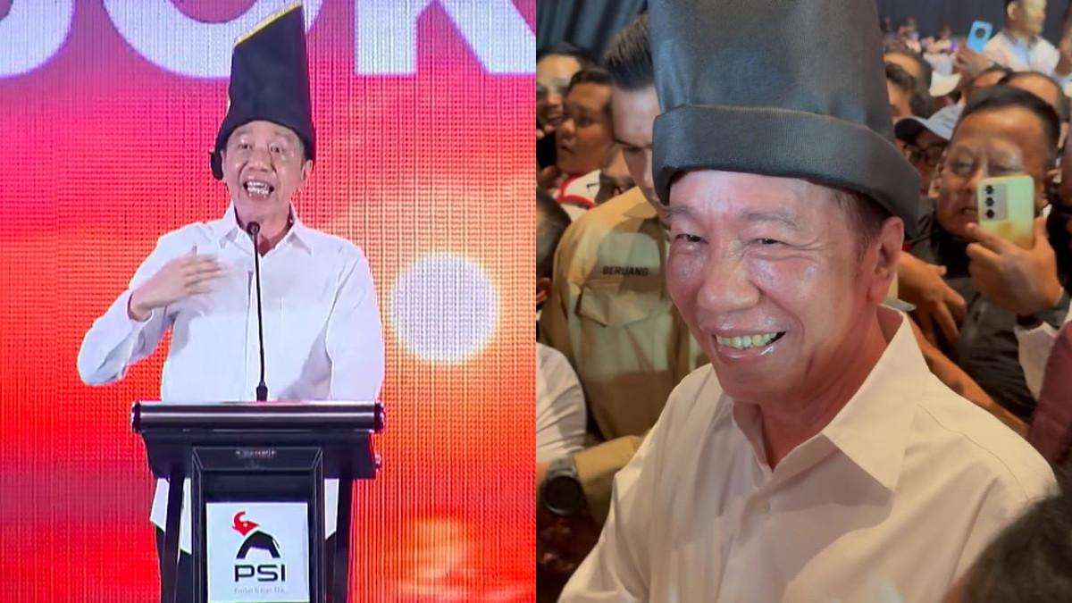 JOKOWI REKARNAS PSI - Presiden ke-7 Joko Widodo (Jokowi) saat ditemui di Rakernas PSI, Makassar, Sulsel, Sabtu (31/1/2026), ungkap alasan rela terbang dari Solo ke Makassar.