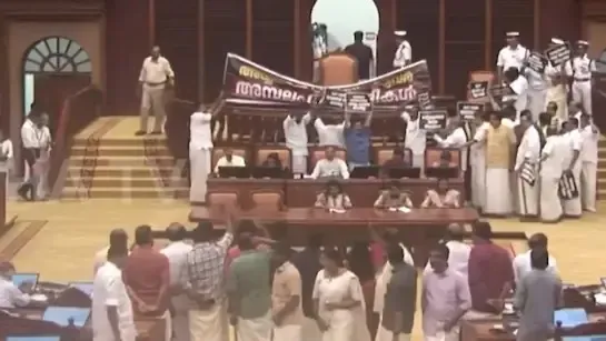 kerala assembly sabarimala gold theft protest
