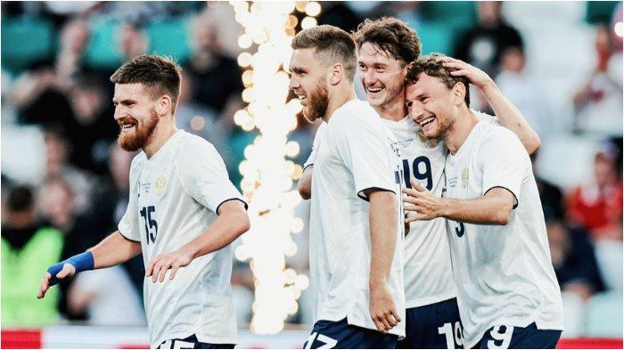 Portet Timnas Rusia saat melakukan pertandingan FIFA Matchday Juni 2024 melawan Belarusia.