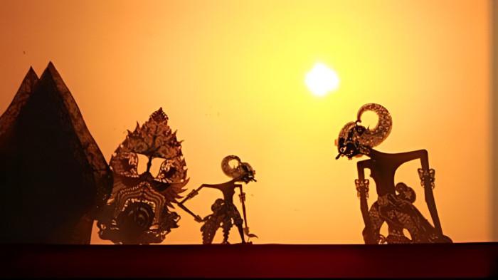 PERTUNJUKAN WAYANG- Ilustrasi pertunjukan wayang dalam kesenian Jawa yang sering ditampilkan dalam acara-acara besar.