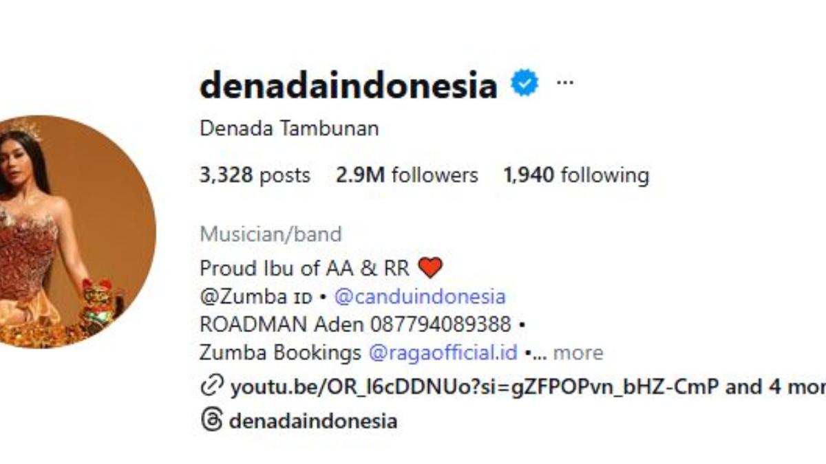 Denada menambahkan inisial RR di bio Instagramnya, yang diketahui merupakan singkatan dari nama Ressa Rosano.
