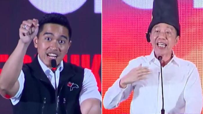  RAKERNAS PSI - Kaesang Pangarep dan Jokowi di Rakernas PSI di Makassar