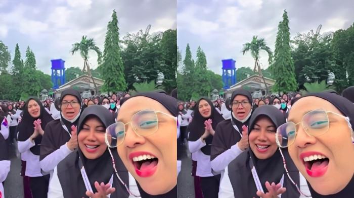 KESERUAN : Momen Chiki Fawzi ikut diklat PPIH 2026 di Asrama Haji Pondok Gede Jakarta yang diunggah di Instagram @chikifawzi, Minggu (25/1/2026).