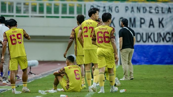 LAGA LAWAN ADHYAKSA - Paga pemain anyar Sriwijaya FC tampil pada pertandingan terakhir putaran kedua kompetisi Pegadaian Championship 2025/26 menghadapi Adhyaksa FC Banten, Kamis (29/1/2026) malam.