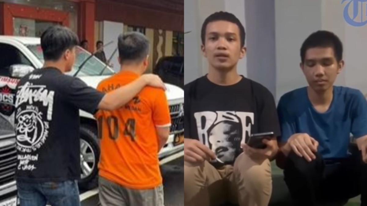 KORBAN JADI TERSANGKA - Dua maling (kanan) toko HP di Deli Serdang buka suara terkait dugaan penganiayaan yang menjerat sang bos saat menangkap mereka. Dua maling itu menilai sang bos tidak pantas aniaya mereka.