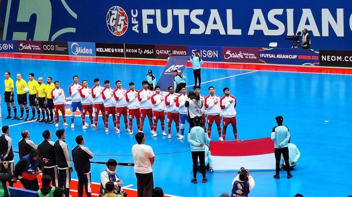 UNGGUL BABAK 1 - Timnas Futsal Indonesia unggul 2-1 atas Kirgistan pada babak pertama dalam laga grup A Piala Asia Futsal 2026 di Indonesia Arena, Senayan, Jakarta, Kamis (29/1/2026). Tribunnews/Abdul Majid