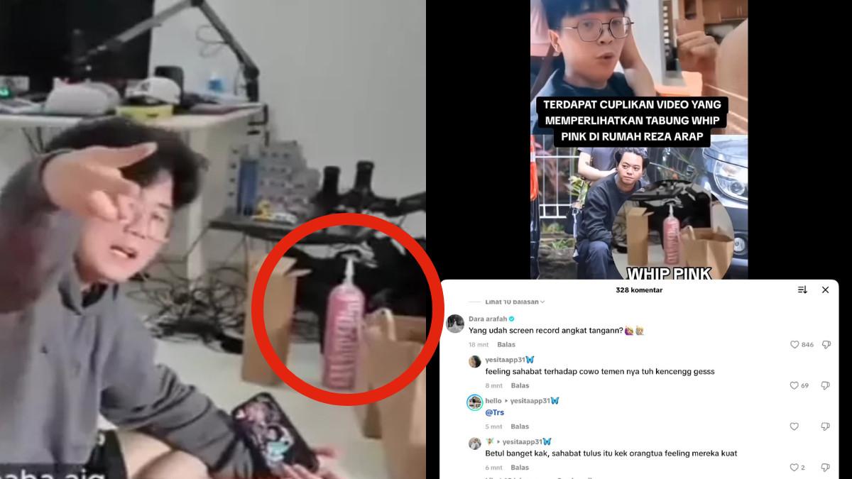 Bukti adanya tabung whip pink di rumah Reza Arap