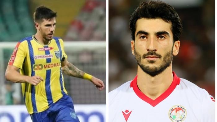 BURSA TRANSFER - Mantan bek Timnas Montenegro Dusan Lagator (kiri) dan penyerang Tajikistan Sheriddin Boboev bergabung ke PSM Makassar di putaran kedua Super League 2025/2026. Dusan Lagator dan Sheriddin Boboev memakai nomor punggung 94 dan 21 PSM Makassar.