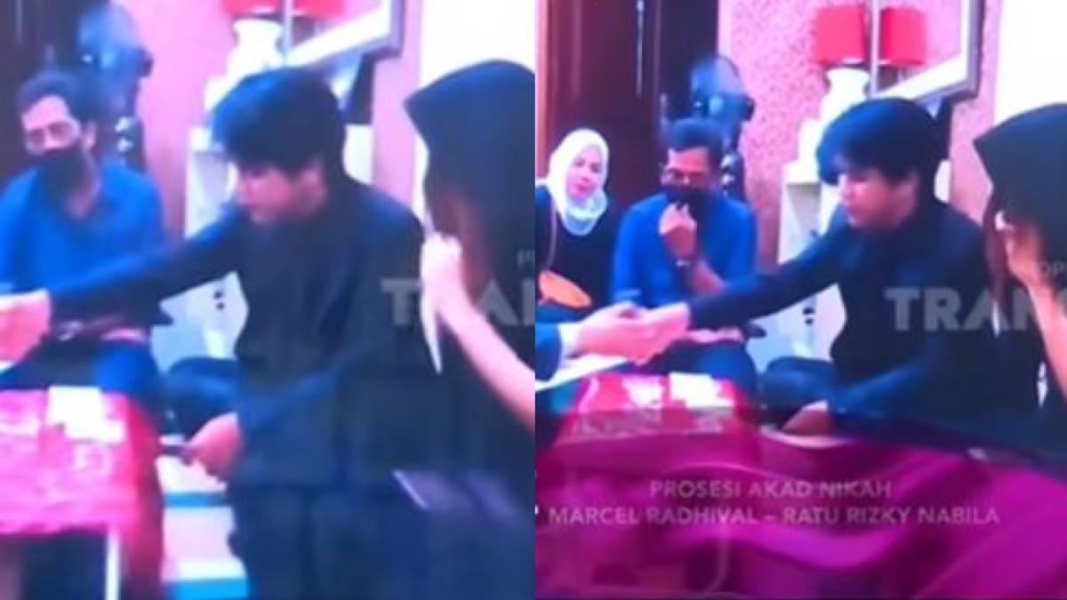 AKAD NIKAH - Pesulap Merah menikah secara agama dengan Ratu Rizky Nabila. Pernikahan tersebut dihadiri oleh keluarga meski sederhana.
