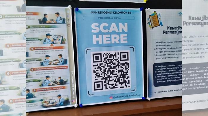POJOK LITERASI -- Dilengkapi QR code, Pojok Literasi Edukasi di Bapas Kelas I Palembang memungkinkan klien mengakses materi secara digital dan berkelanjutan meski masa KKN Rekognisi telah berakhir.