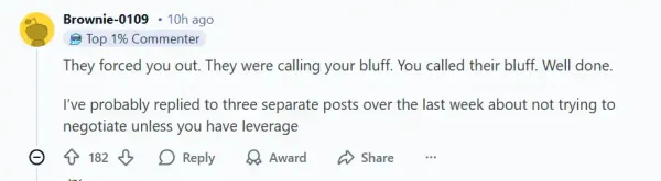 Praised at work, pushed out over pay dispute