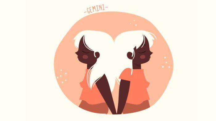 Ilustrasi zodiak Gemini.
