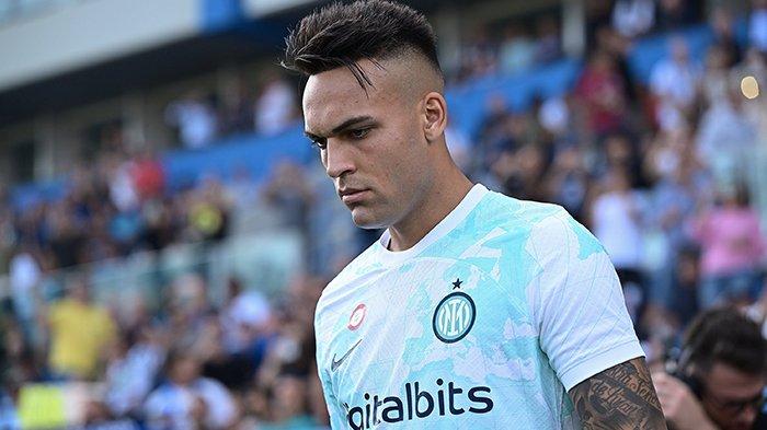 TANTANG SASSUOLO - Kapten Inter Milan, Lautaro Martinez saat pertandingan melawan Sassuolo pada giornata 9 Liga Italia Serie A di Stadion Mapei, Sabtu (8/10/2022) silam.