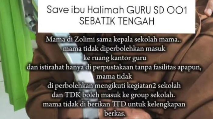 sitti halimah guru sebatik tengah nunukan dianiaya kepsek