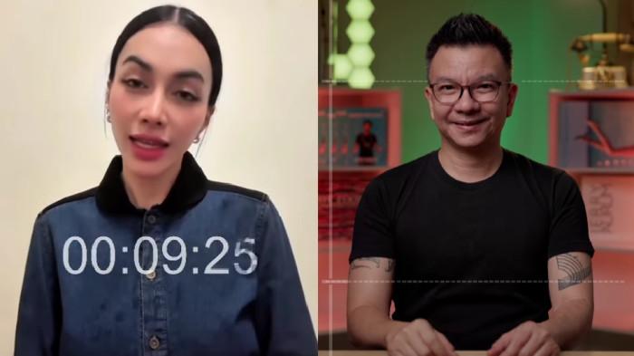 IKUT BEREAKSI - Kolase Denada dan Jerry Aurum dicapture Senin (2/2/2026).