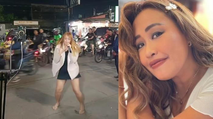 NGAMEN - Kolase Pinkan Mambo kala ngamen di jalan dicapture Jumat (6/2/2026).