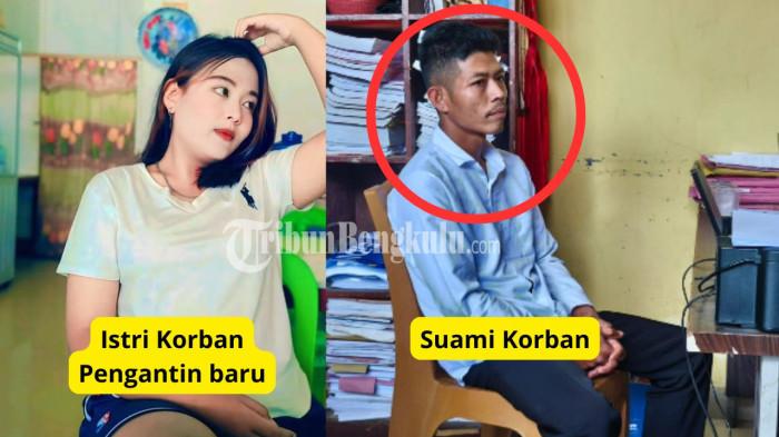 TRAGEDI PENGANTIN BARU - Kolase korban Aulia Zakrike, 19 tahun (kiri) dan pelaku Oga Yunanda, 23 tahun (kanan). Alibi Oga terbongkar, polisi ungkap motif pembunuhan pengantin baru di Lebong pada Kamis (5/2/2026) dipicu konflik rumah tangga.