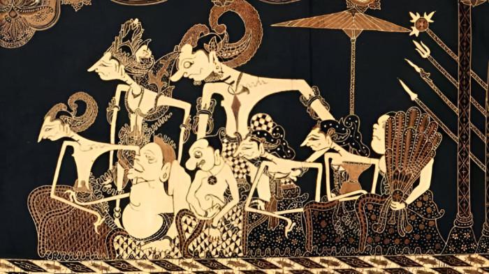 MOTIF BATIK- Ilustrasi motif batik dengan tokoh pewayangan yang sangat mengangumkan.