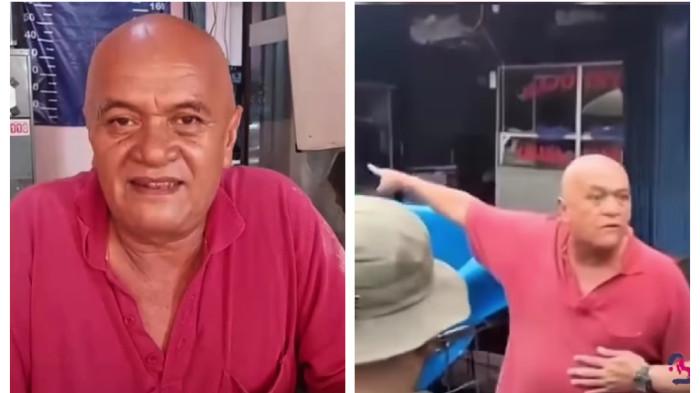 KLARIFIKASI - Pedagang es kelapa, Barmizon meminta maaf setelah sempat menodongkan senjata tajam ke Wali Kota Bekasi, Tri Adhianto.