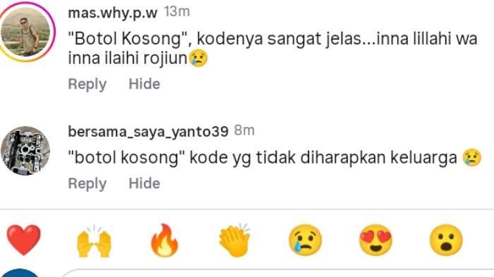 Tangkapan layar botol kosong