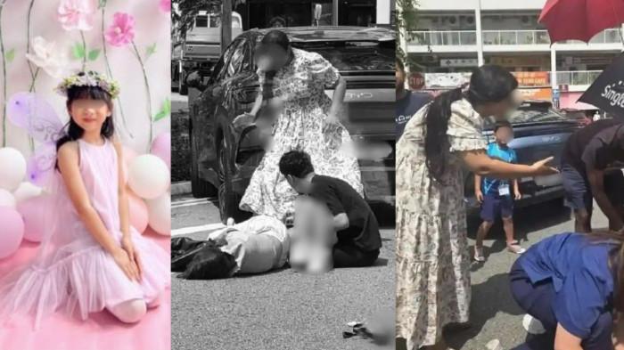 KECELAKAAN - Foto Sheyna Lashira (6) WNI (Warga Negara Indonesia) ditabrak mobil ketika berlibur di Singapura, Selasa (10/2/2026).