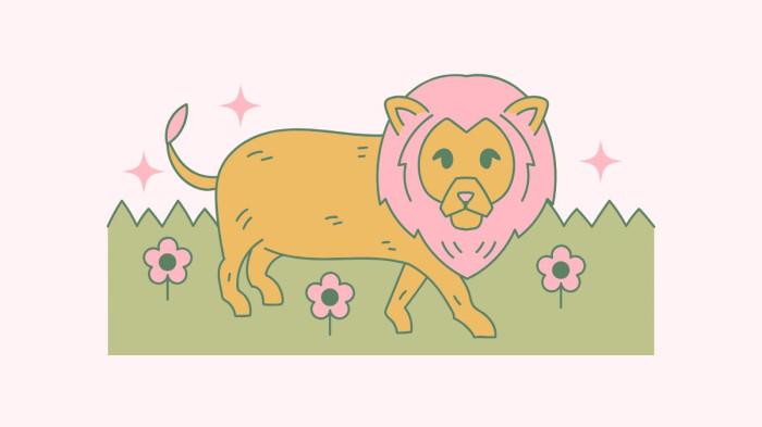 ILUSTRASI ZODIAK LEO - Lambang zodiak Leo yang dibuat di Canva pada Senin (25/8/2025).