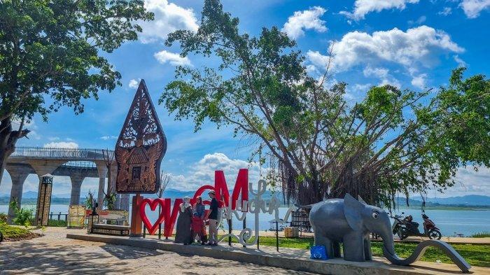 Waduk Gajah Mungkur di Wonogiri, Jawa Tengah, Kamis (25/1/2024).