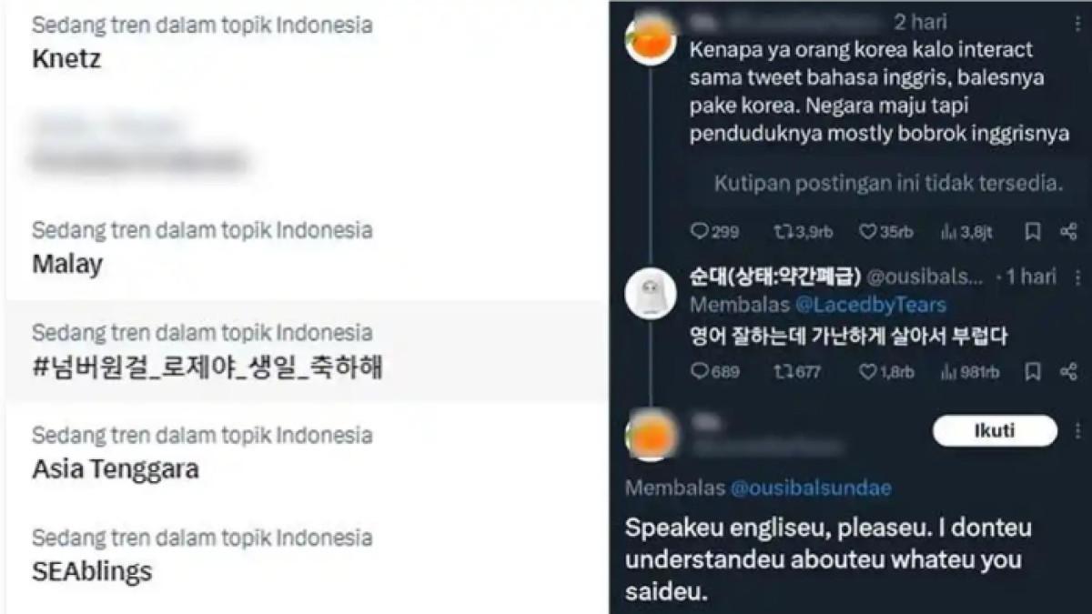 PERANG NETIZEN VIRAL - Perang netizen Korea vs Indonesia viral di X, warganet ASEAN ikut nimbrung di medsos!