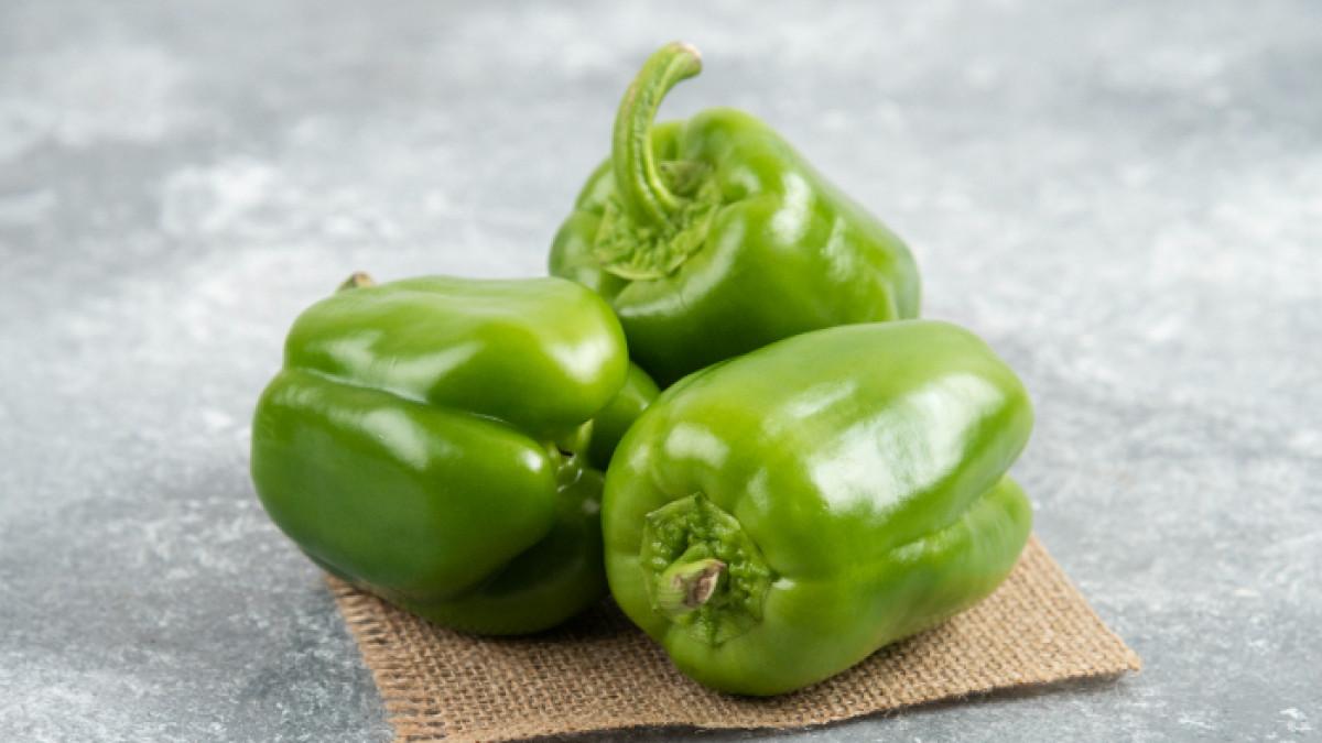 Ilustrasi paprika hijau, sayuran tinggi vitamin C yang dapat meningkatkan kekebalan tubuh