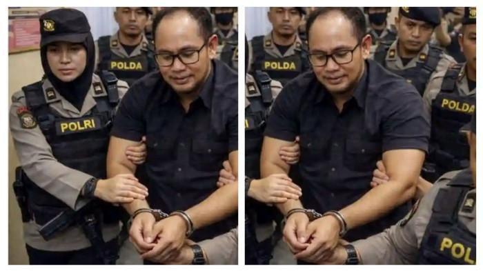 KASAT NARKOBA DIAMANKAN -- Penampakan detik-detik Kepala Satuan Reserse Narkoba (Kasat Resnarkoba) Polres Bima Kota, AKP M, diamankan oleh Direktorat Reserse Narkoba (Ditresnarkoba) Polda NTB bersama Bidpropam Polda Nusa Tenggara Barat (Polda NTB), Selasa (3/2/2026) malam.