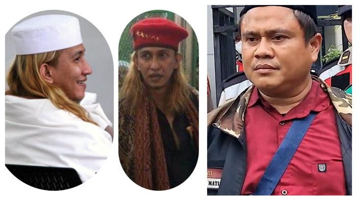 KORBAN PENGANIAYAAN - Bahar Bin Smith dan Korban penganiayaan Bahar bin Smith yaitu Rida (pakai kemeja merah) saat mengikuti aksi unjuk rasa bersama ratusan kader GP Ansor dan Banser di Mapolres Metro Tangerang Kota di Jalan Perintis Kemerdekaan, Babakan, Kota Tangerang, Banten, Sabtu (7/2/2025).  Rida, anggota Banser korban penganiayaan Bahar Bin Smith muncul, jelaskan awal mula hadiri pengajian niat salaman dibalas pukulan dan dipiting.