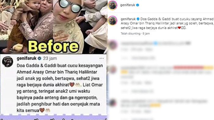 VIRAL GEN HALILINTAR: Caption foto postingan ibunda Atta Halilintar, Lenggogeni Faruk soal anak Thoriq dan Aaliyah Massaid jadi sorotan karena sempat diubah.