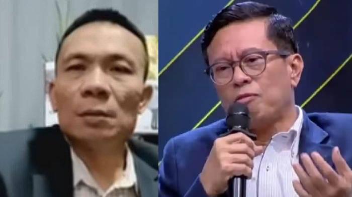 LAPORKAN IJAZAH RISMON - (kiri ke kanan) Rismon Sianipar saat diwawancarai Kompas TV, Andi Azwan saat hadir dalam tayangan di iNews. Andi nekat melaporkan ijazah Rismon Sianipar palsu ke polisi.