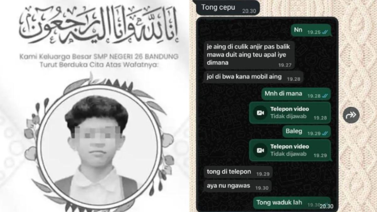 MAYAT SISWA SMP - Siswa SMPN 26 Bandung ZAAQ ditemukan tewas setelah hilang sejak 9 Februari 2026. Jasad ditemukan di eks Kampung Gajah, Desa Cihideung, Kecamatan Parongpong, Kabupaten Bandung Barat