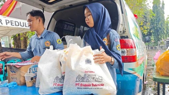 Pembagian sembako kepada relawan pendonor, sebagai bentuk apresiasi atas kontribusi