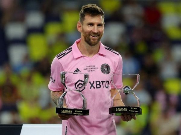 Lionel Messi meraih gelar pemain terbaik dan top scorer Leagues Cup 2023. 