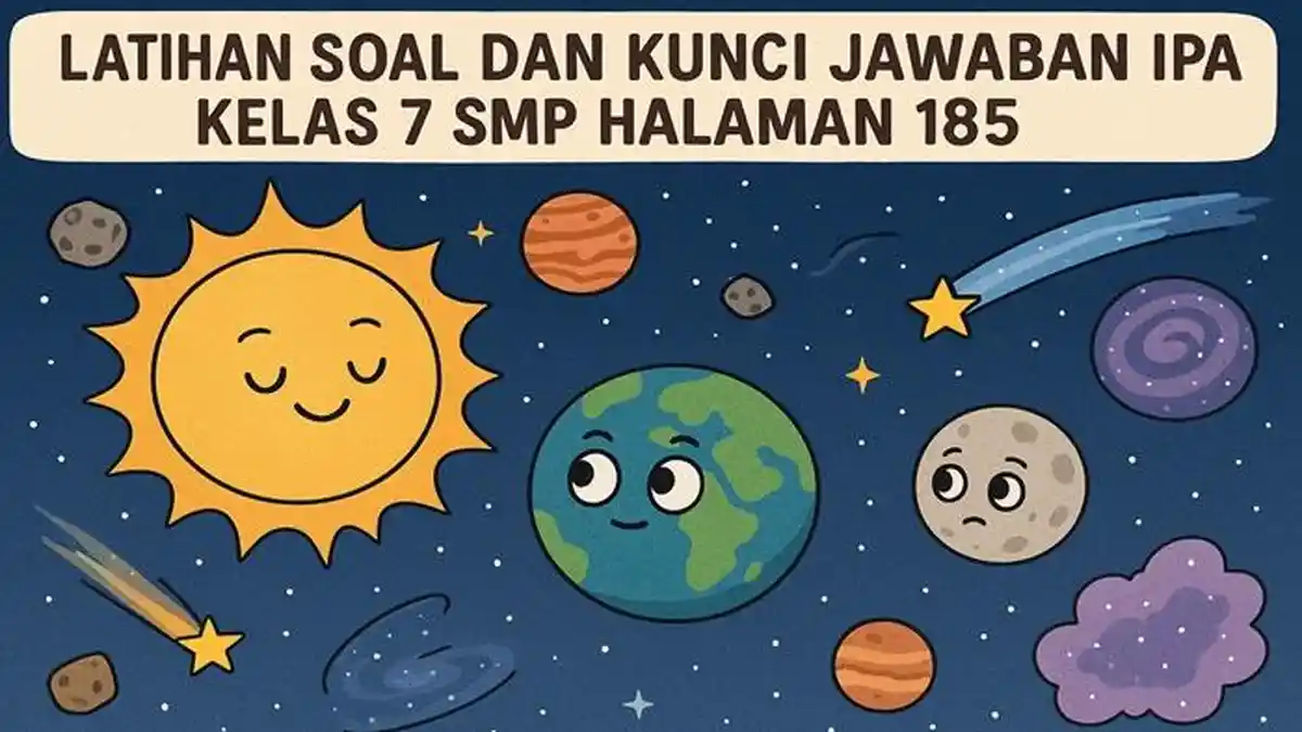 Latihan Soal dan Kunci Jawaban IPA Kelas 7 SMP Halaman 185, Bumi dan Tata Surya