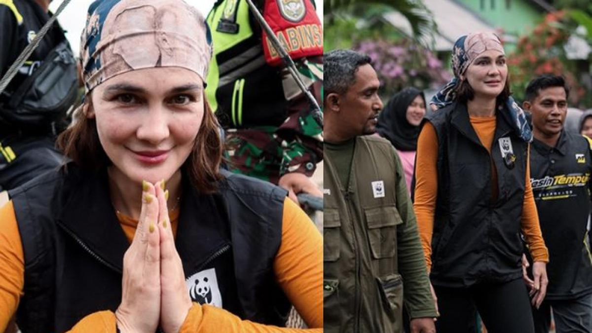 Luna Maya sahur pertama di Aceh, rela lesehan usai bantu korban bencana